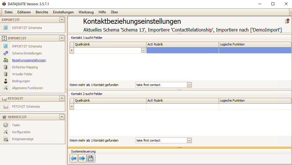 beziehungseinstellungen