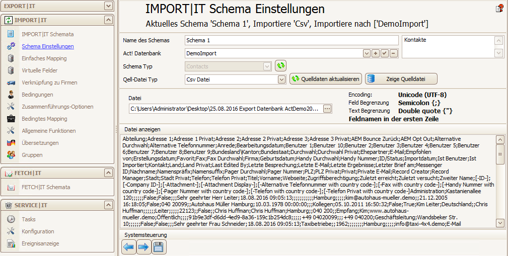 import schema bearbeiten 2