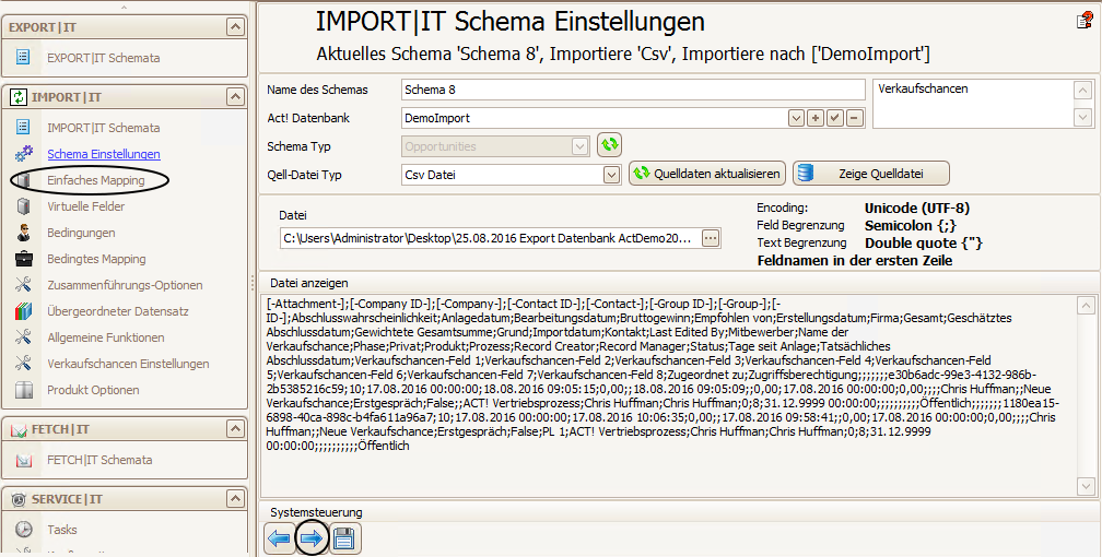 import schema verkaufschancen