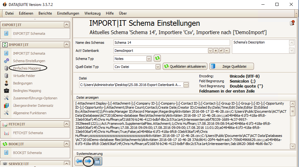how to notizen importieren