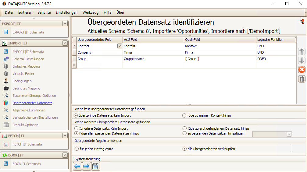übergeordneter datensatz 3 neu
