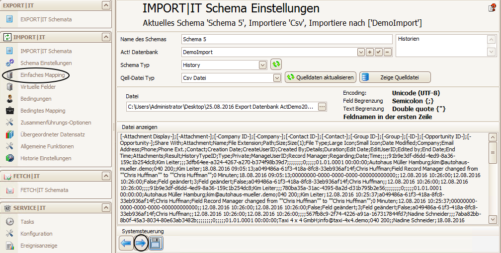 import schema historien