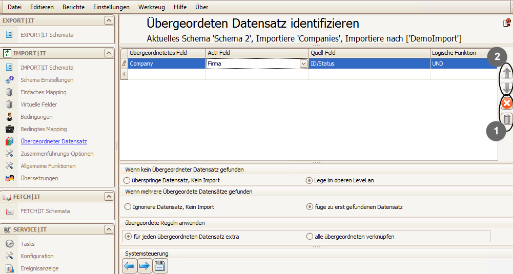 übergeordneter datensatz 2