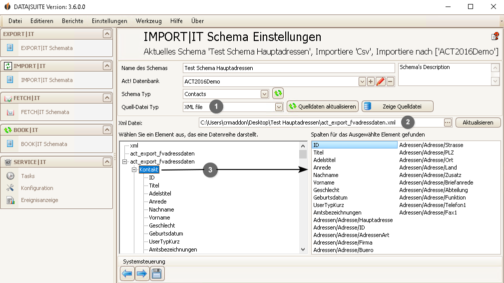 how to hauptadressen importieren