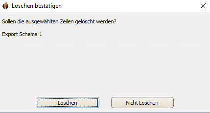export schema löschen 2