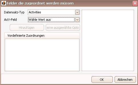 minimale einstellungen für den import 2