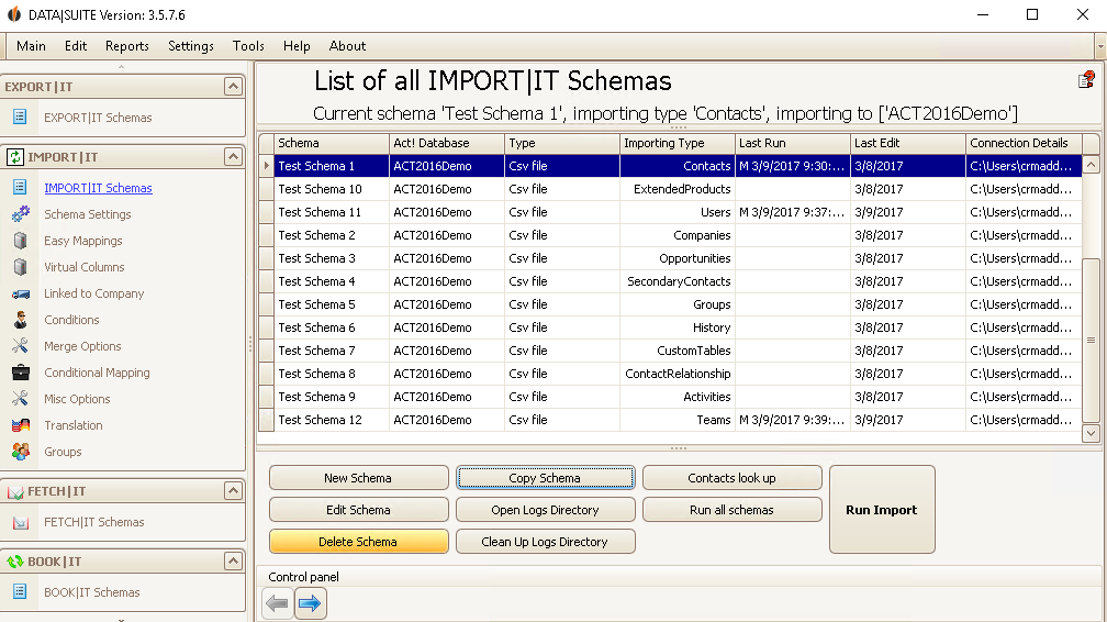 edit import schema 5