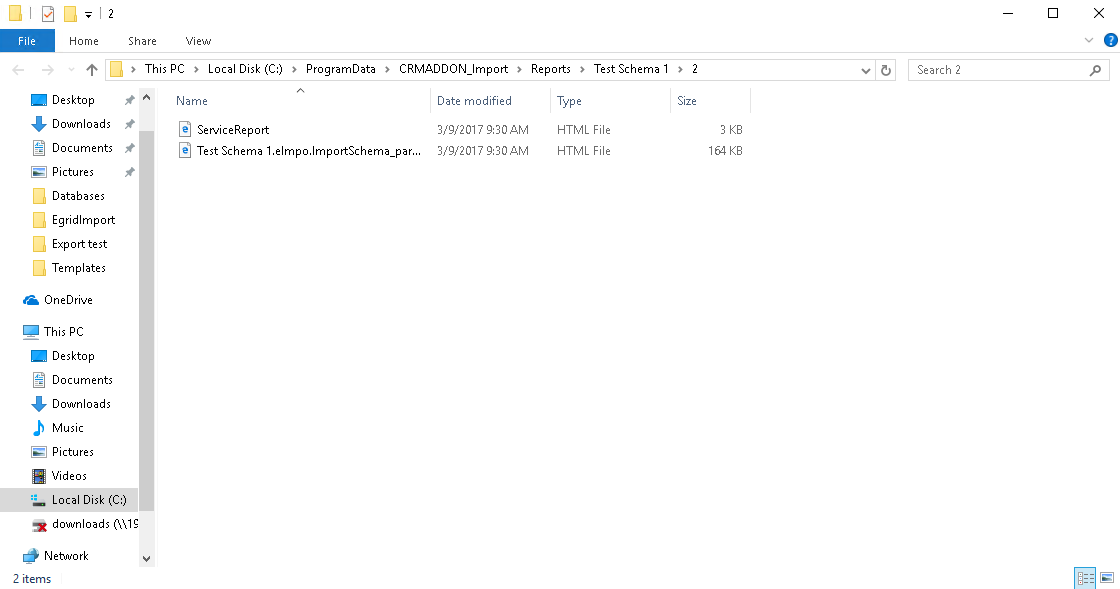 import reports 2