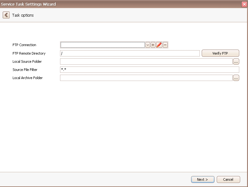 service it upload backup to ftp server 2