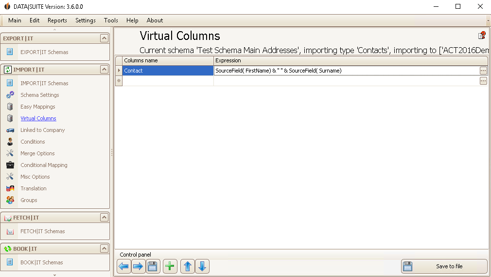 how to import main addresses 3 new