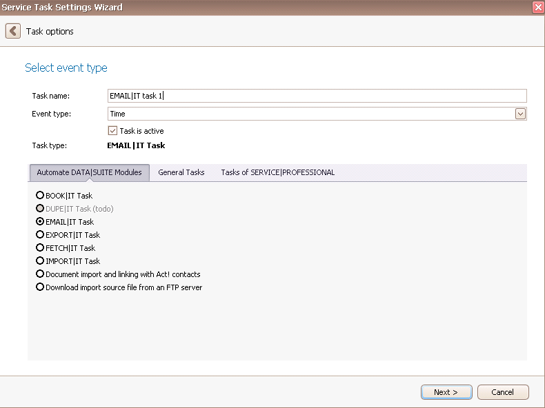 serviceit emailit task
