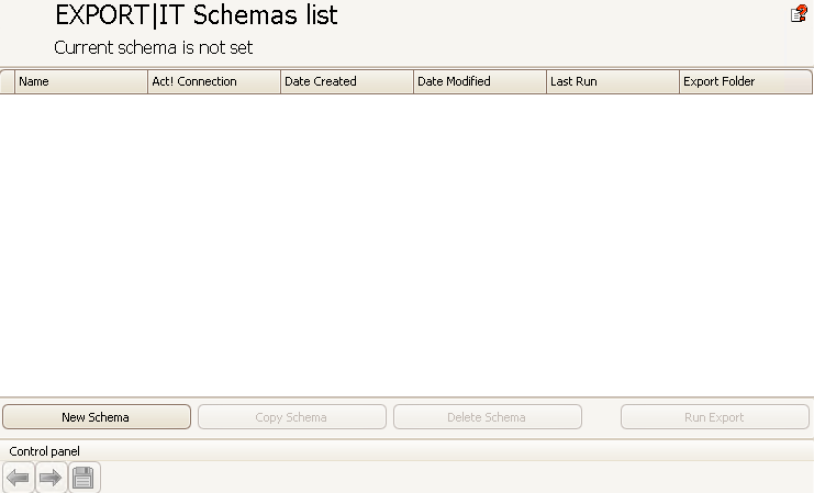 new export schema