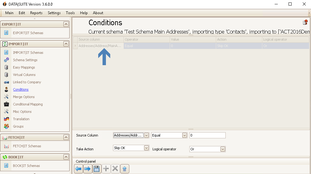 how to import main addresses 4 new