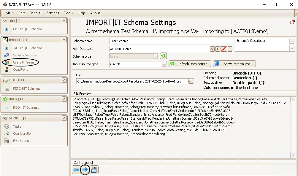 how to import users