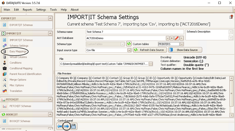 how to import custom tables