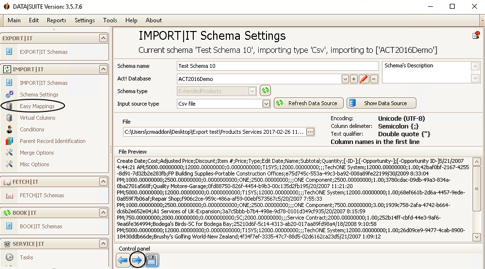 how to import extended products