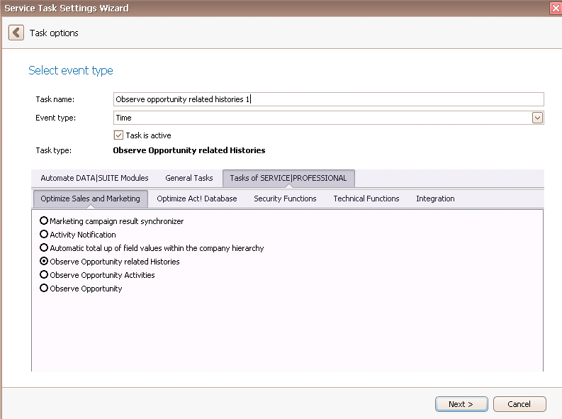 serviceit observe opportunity related histories