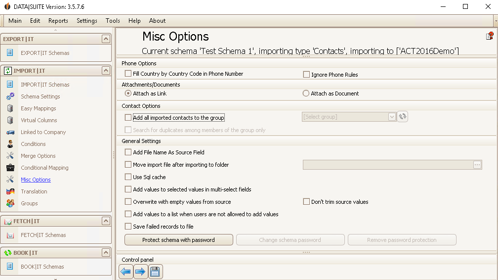 misc options