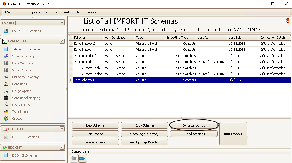 contacts lookup