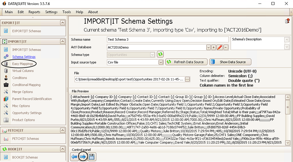 how to import opportunities