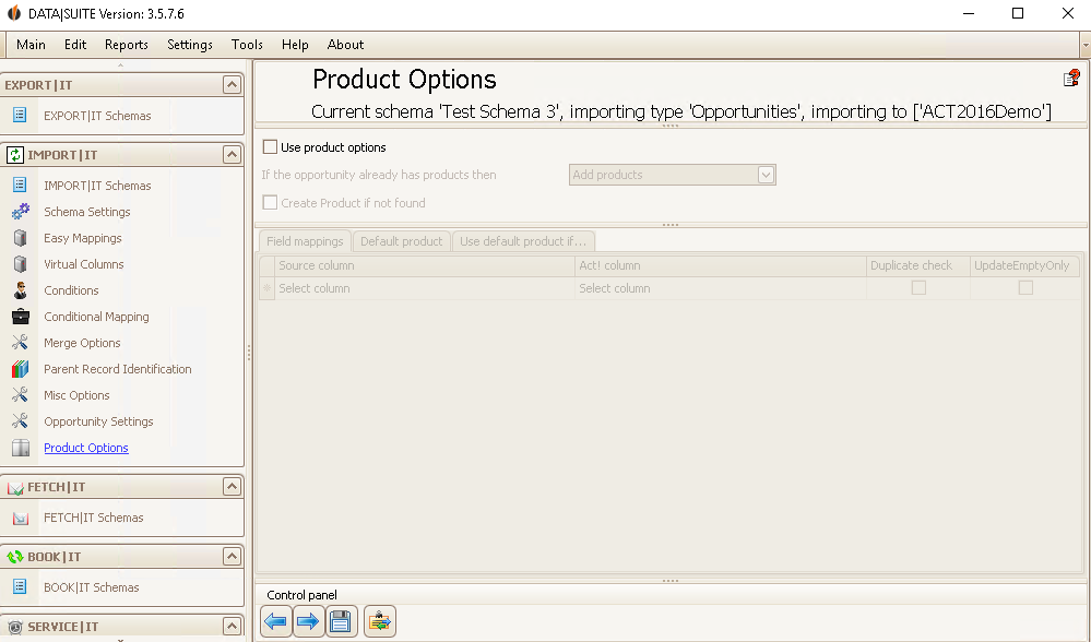 product options
