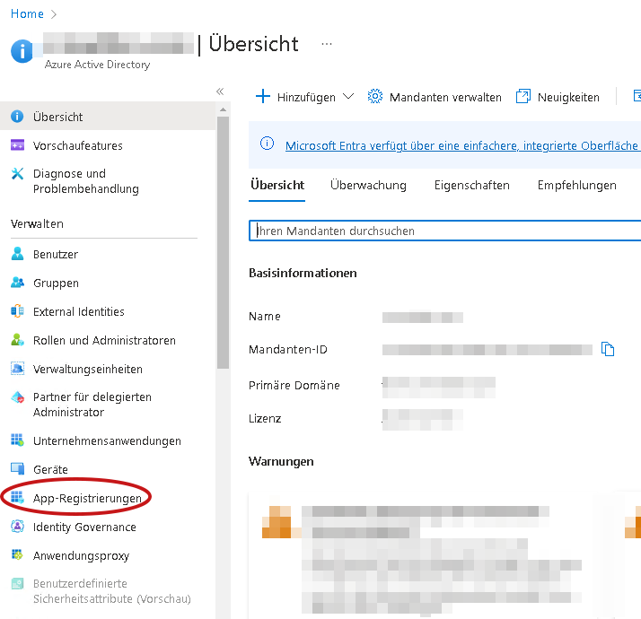 app registrierungen