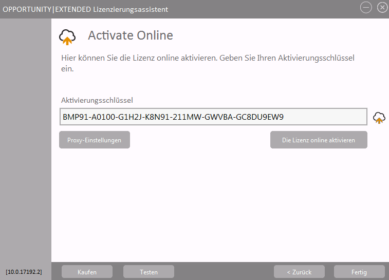 Lizenzierungsassistent 8