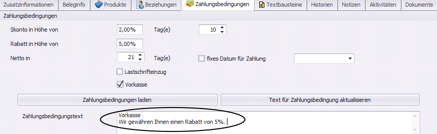 neuen beleg erstellen 157