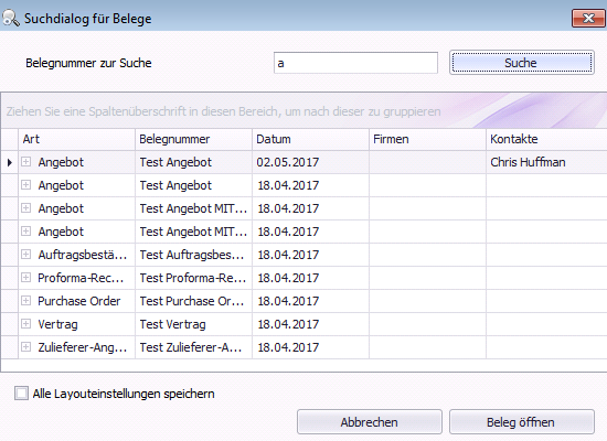 beleg bearbeiten kopieren löschen 20