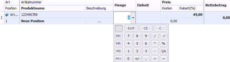 neuen beleg erstellen 27