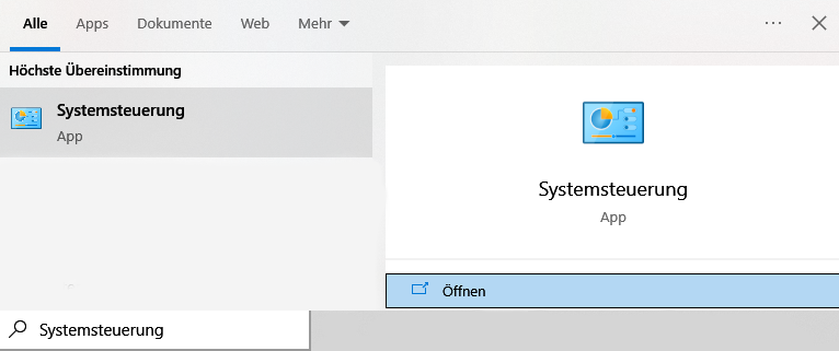 Systemsteuerung 1