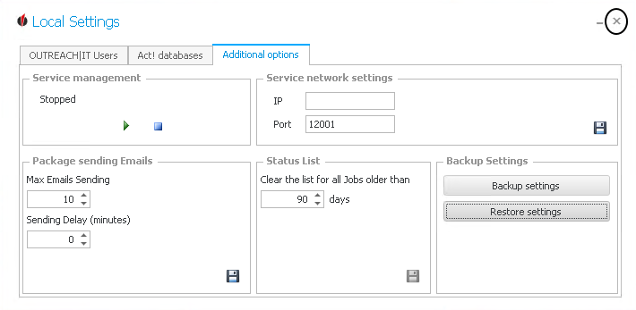 configure outreachit 15