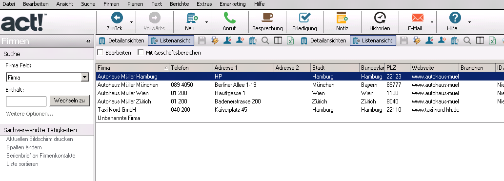 toolbar suche alle ergebnis