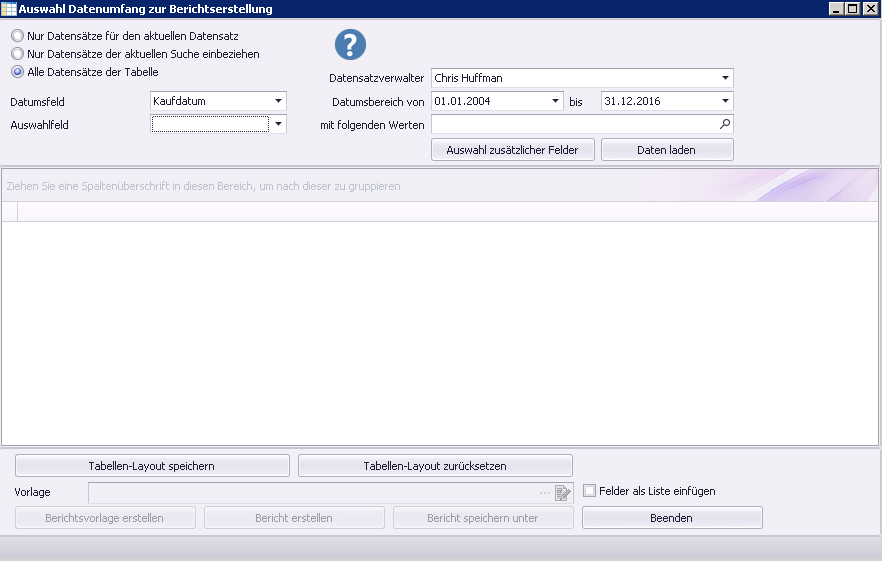 suche zur berichtserstellung 1