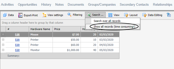 tool bar web 36