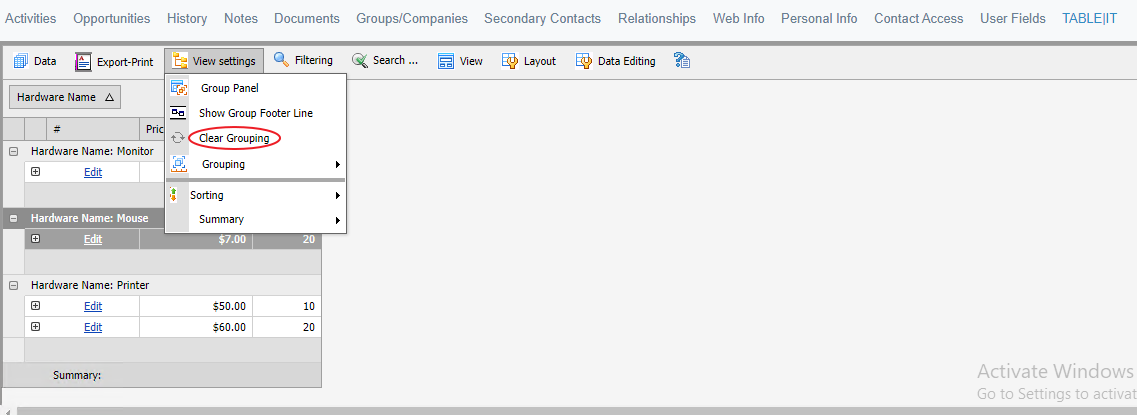 tool bar web 18